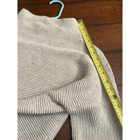 French Connection Ribbed Gray Sweater Neon Threads Accents Size L Oversized - Picture 9 of 11